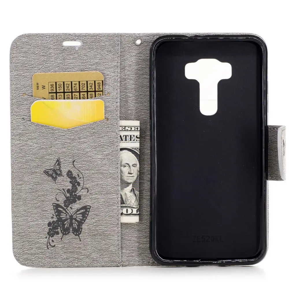 Чехол книжка для ASUS_Z017D ZenFone3 чехол Asus Zenfone 3 ZE520KL Z017D Z017DA Z017DB ZE ZE520 520 520KL KL кожаный