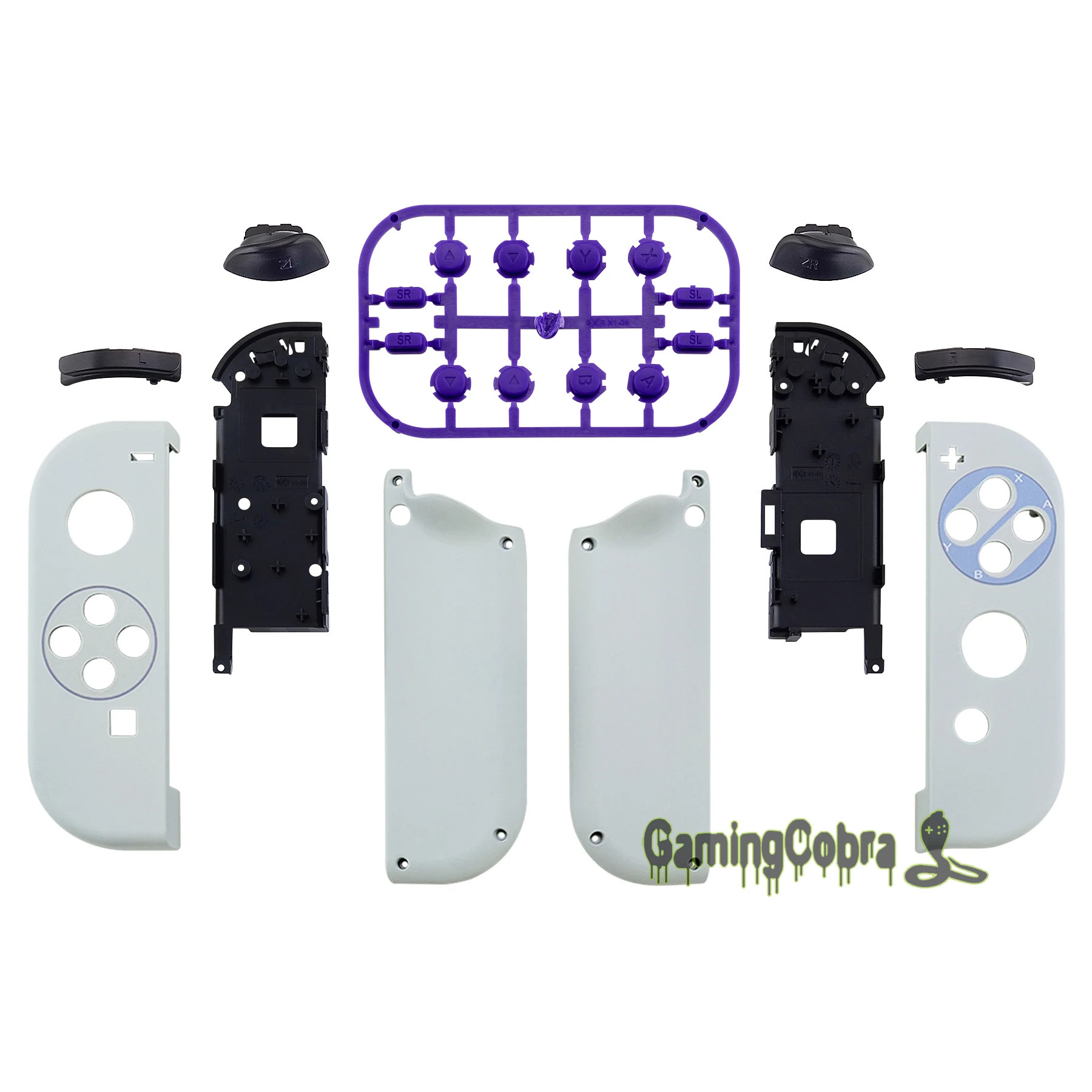 Мягкий на ощупь Классический чехол в стиле SNES с полными кнопками DIY сменный