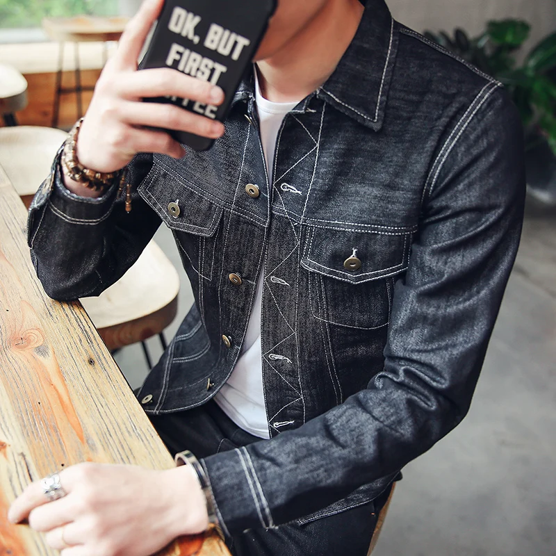 Новинка 2017 уличная Мужская джинсовая куртка в стиле хип хоп Ретро мотоциклетная