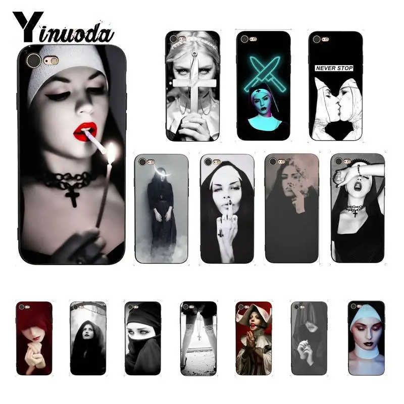 Yinuoda Sister nun Модный милый чехол для телефона iPhone X XS MAX 6 6s 7 7plus 8 8Plus 5 5S SE XR 11 pro