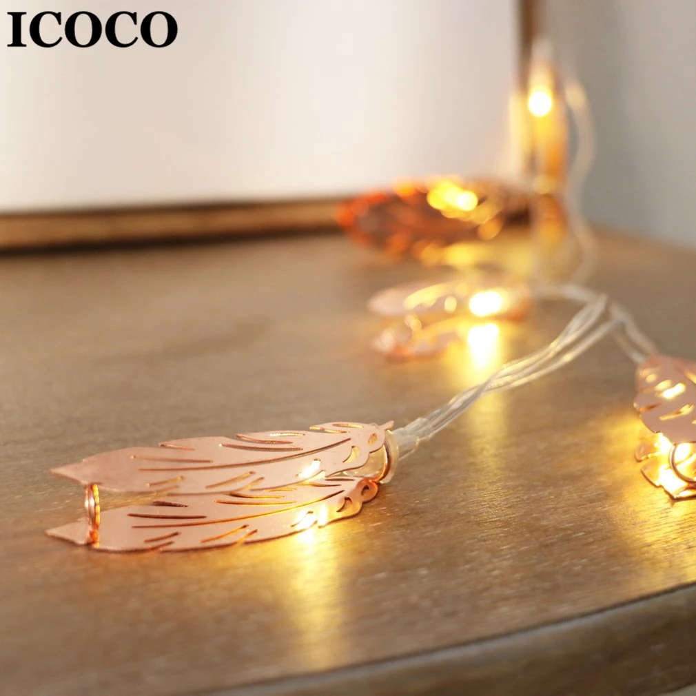 ICOCO в форме пера свет шнура теплый белый светодиодный сказочный ночник для дома