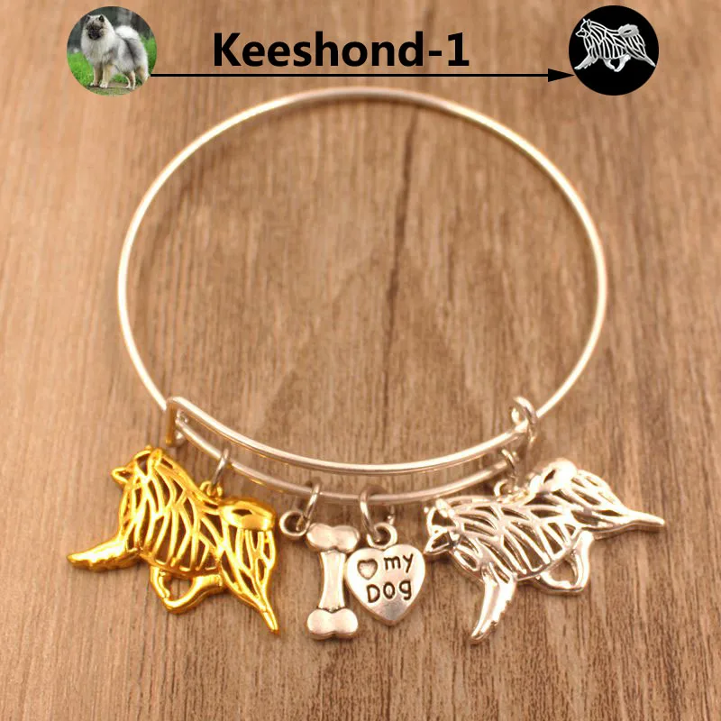 Браслеты с животными браслеты keeshonda Dog Love сплав металла для мужчин и женщин