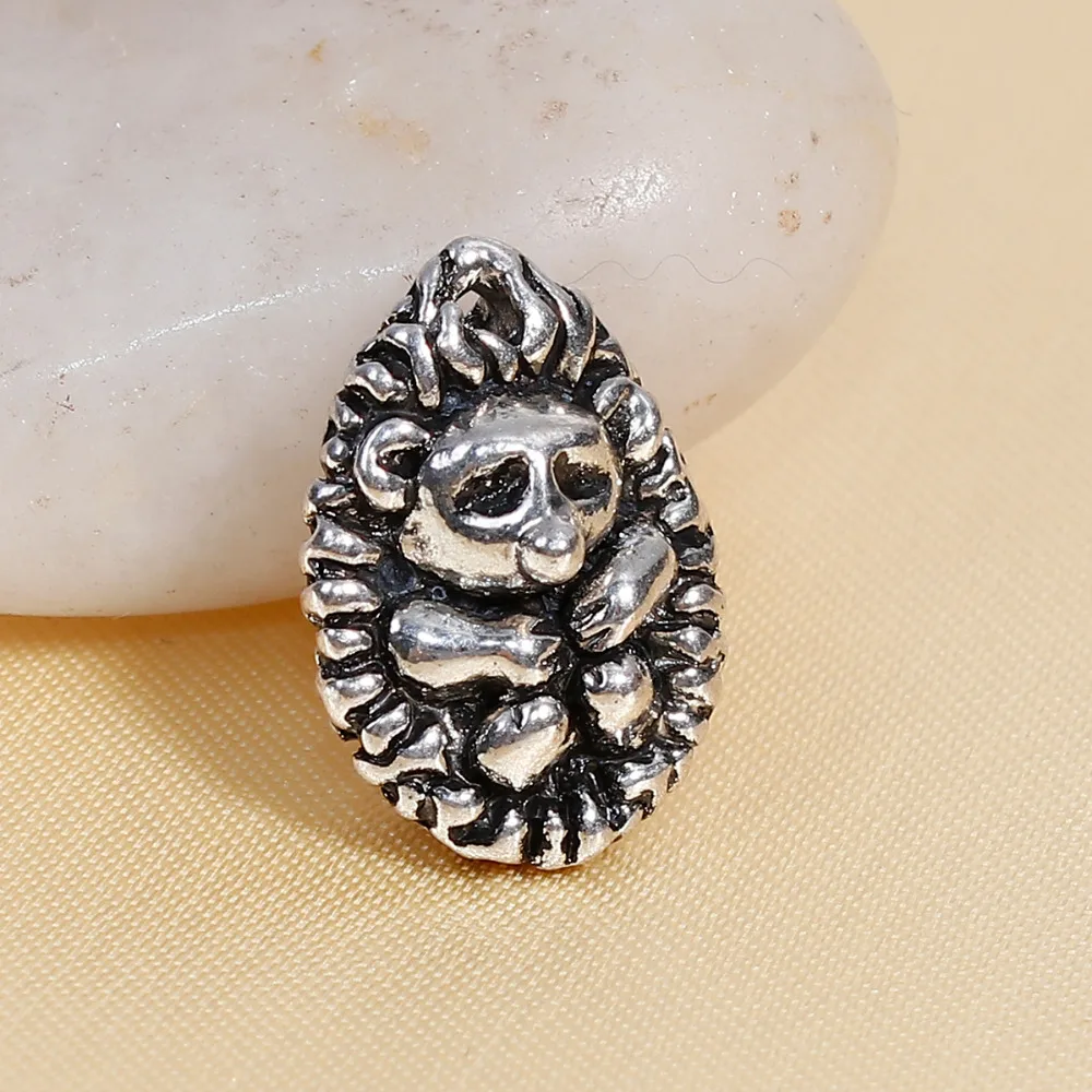 DoreenBeads 3D Подвески из сплава цинка на основе ежа античные серебряные украшения