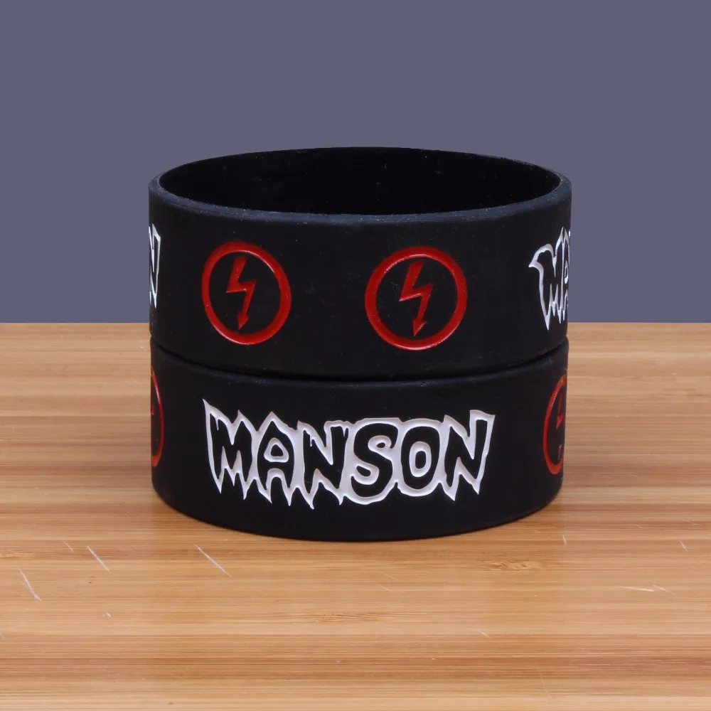 Силиконовые браслеты и обручи Marilyn Manson широкая версия браслета из тяжелого