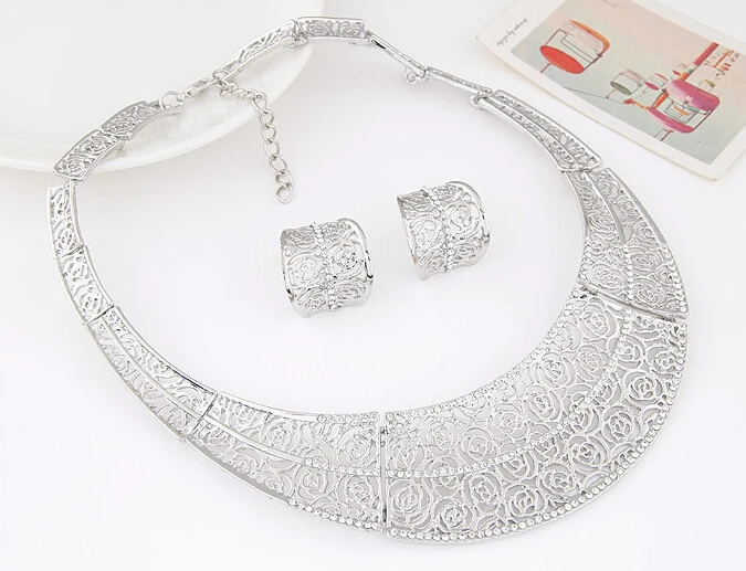 Женский комплект украшений MINHIN набор с золотым и серебряным покрытием |