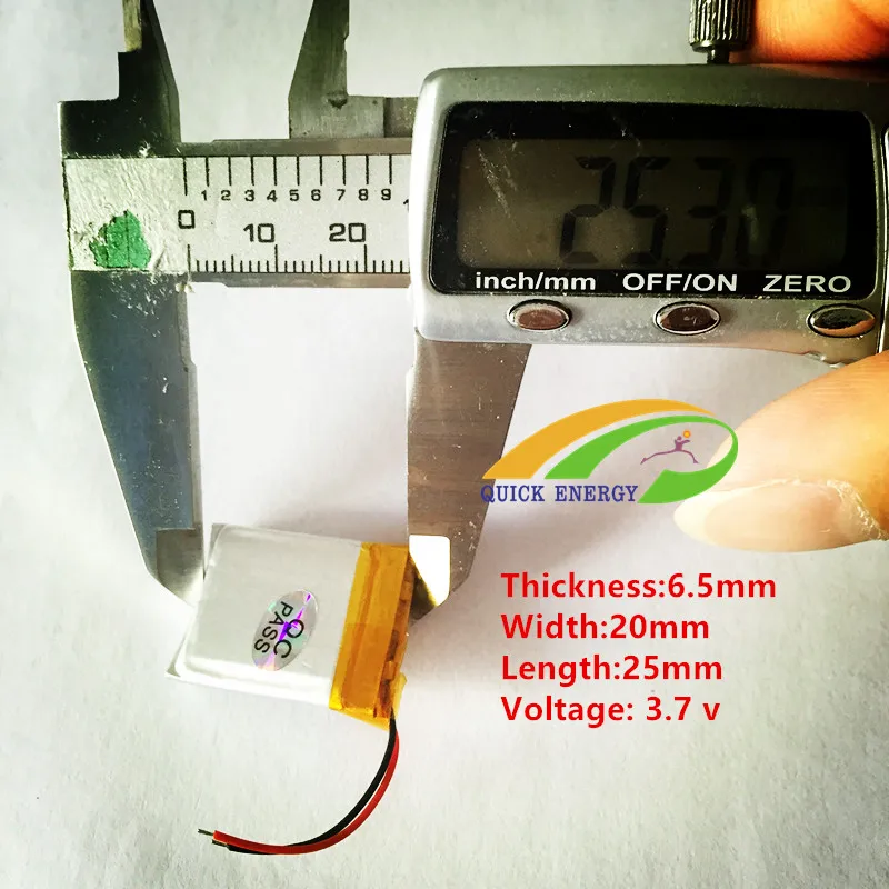 10pcs 652025 185mAh 3.7v ion polymer battery 15C Rechargeable Bluetooth headset and digital products for rc hecopter | Электроника