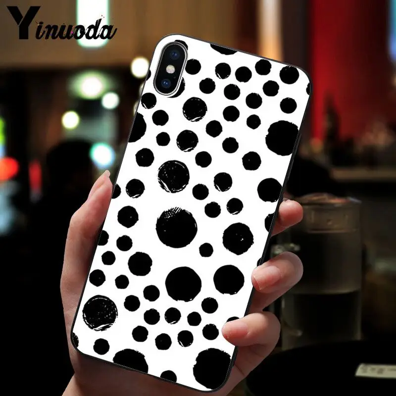 A6 Yinuoda корова узор новое поступление черный сотовый Чехол для телефона для iPhone X XS MAX 6 6S 7 7plus 8 8Plus 5 5S XR - Цвет: A6