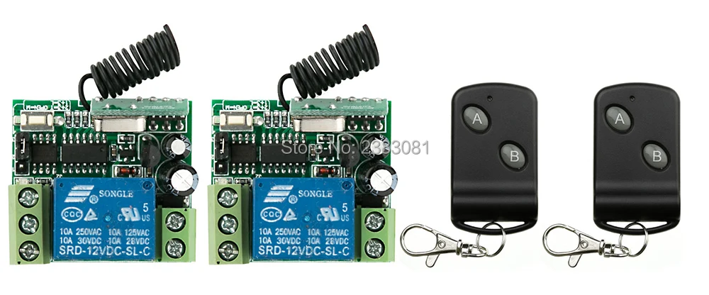 2 шт./партия Лидер продаж DC 12 V 10A 1CH Беспроводной RF пульт дистанционного управления