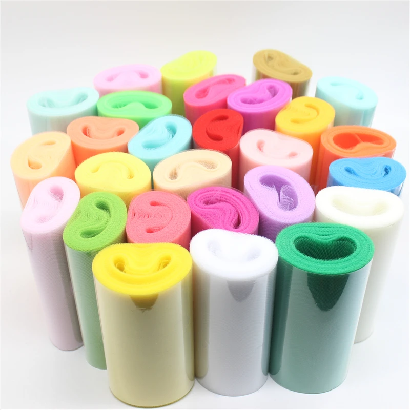 

25Yards/Lot 54 Color Colorful Tissue Tulle Paper Wedding Decoration Roll Spool Craft Birthday Holiday Decor