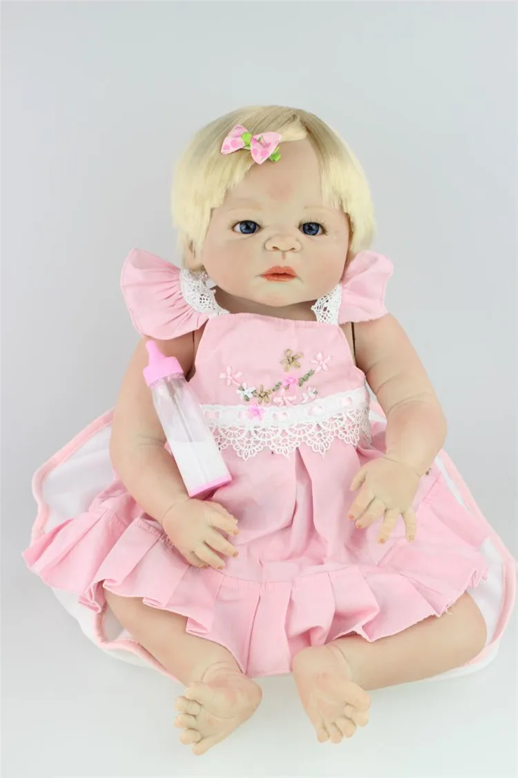 22 дюйма Reborn Baby Doll виниловая силиконовая детская кукла реалистичные игрушки для