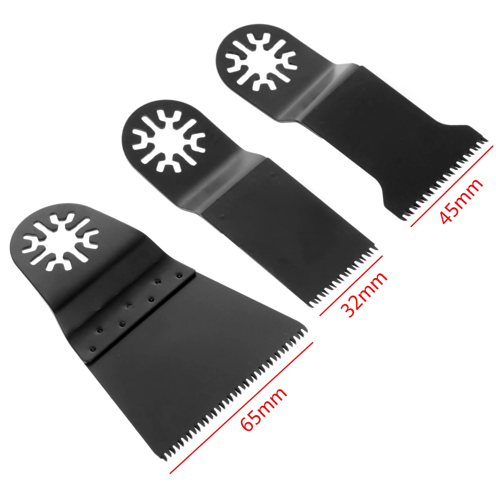 

3Pc/set E-cut Oscillating Multitool Saw Blade for Multimaster Renovator Power Tool Bosch Dremel TCH Fein Wood Cutting 32+45+65mm