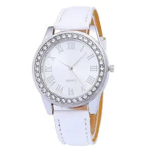 Часы женские и мужские, элегантные, модные, аналоговые, кварцевые часы из кожи, унисекс, со стразами, наручные, под платье