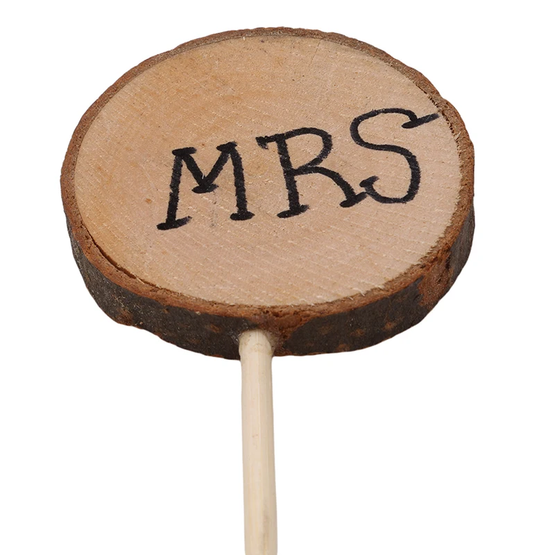 3 шт./компл. Симпатичные Mr & Mrs деревянный для торта вставлен кольца на средний