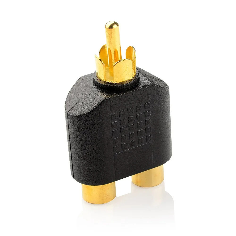 LBSC позолоченный RCA штекер-гнездо разделенный адаптер 5-Pack | Электроника