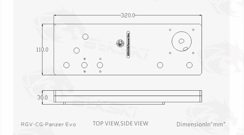 BYKSKI акриловый бак использовать для COUGAR Panzer Evo чехол для компьютера/3PIN 5V D-RGB/Combo DDC насос холодный канал воды решение