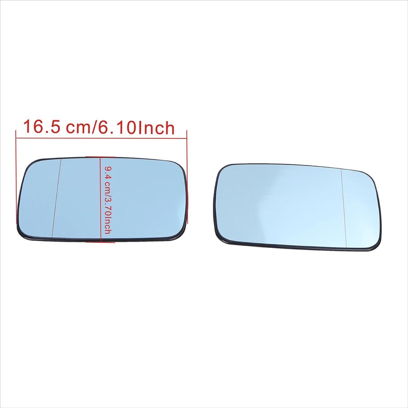 2x Автомобильное голубое нагревательное крыло прозрачное цветное широкоугольное