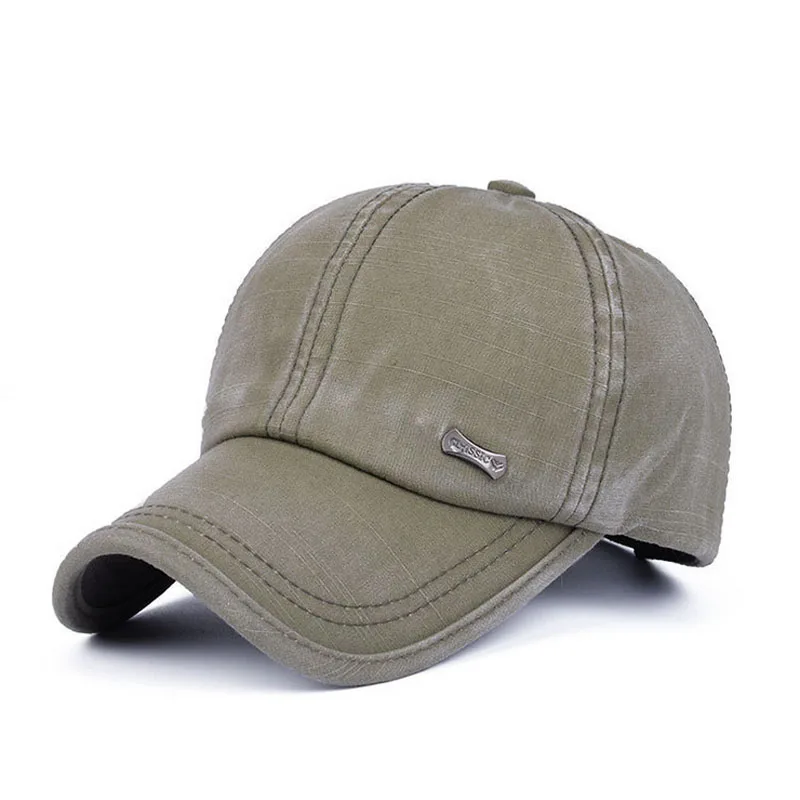 

classic fashion metal label cotton men baseball caps summer snapback cap unisex vintage sun hat man fashion women hats