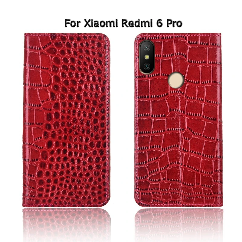 Чехол из натуральной коровьей кожи для Xiaomi Redmi Note 6, 7, 8, T Pro, 8A, K20, K30 Pro, чехол-подставка, флип-чехол из крокодиловой кожи, чехол для телефона