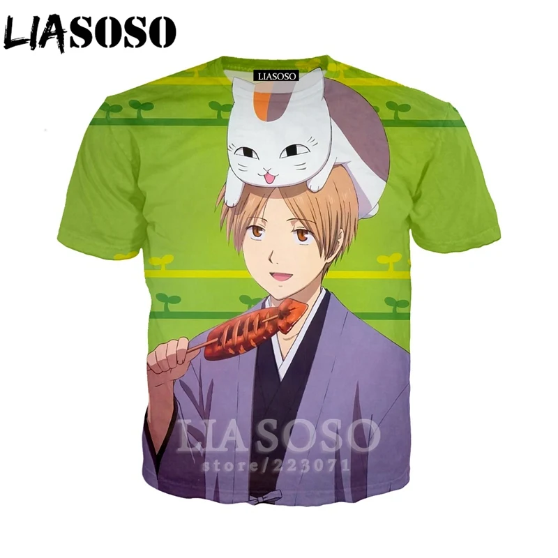 LIASOSO летняя новая модная мужская и женская толстовка с 3D принтом аниме Natsumes Book of