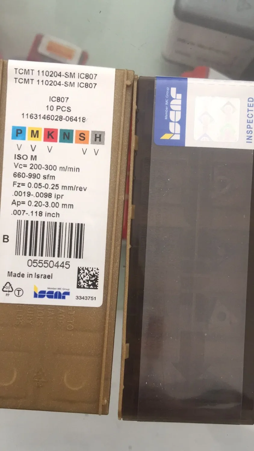 Вставка из карбида ISCAR TCMT110204 SM IC807