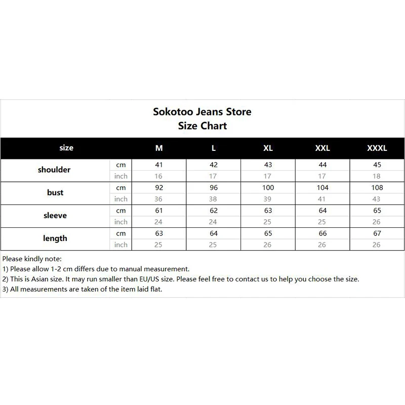 Мужская приталенная джинсовая куртка Sokotoo, верхняя одежда из рваного денима с большими карманами и длинным рукавом