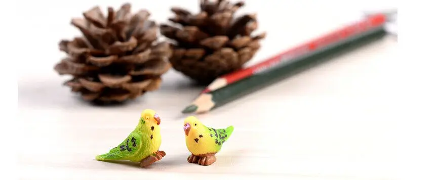 Миниатюрные попугаи 5 шт./лот 3 см мини гномы мох террариумы полимерные ремесла