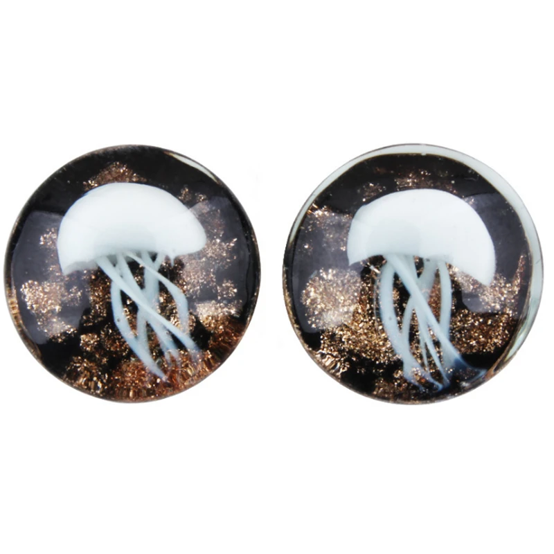 Новый стиль стеклянный тоннель Океаническая Медуза модные синие затычки для