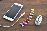 500pcslot fashion phone usb charger cable protector colorful cable saver cord protection for iphone cable winder