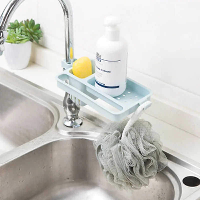 2 шт. домашний кухонный кран Пластиковая Полка для слива вешалка держатель губка
