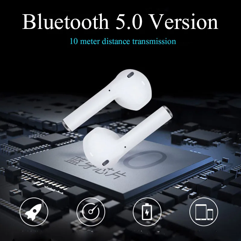 Беспроводная bluetooth гарнитура FERSHA i12 4 цвета встроенный микрофон поддержка