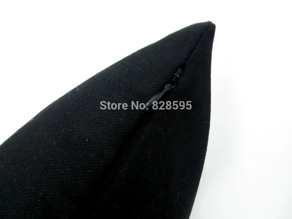 EA152 18 &quotx 18&quot/45x45 см однотонные черный хлопковый холст чехол для подушки/Подушка