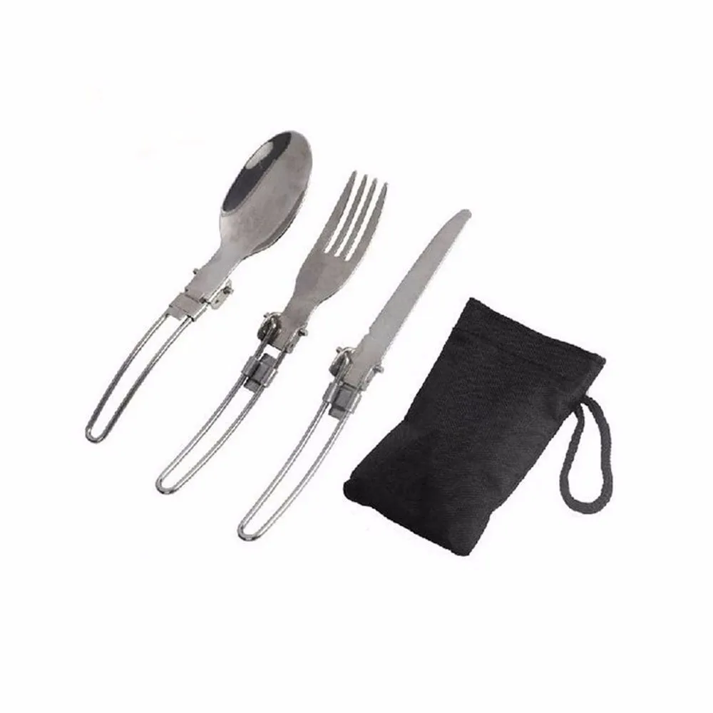 10 шт./лот путешествия на открытом воздухе Кемпинг Пикник Посуда из нержавеющей