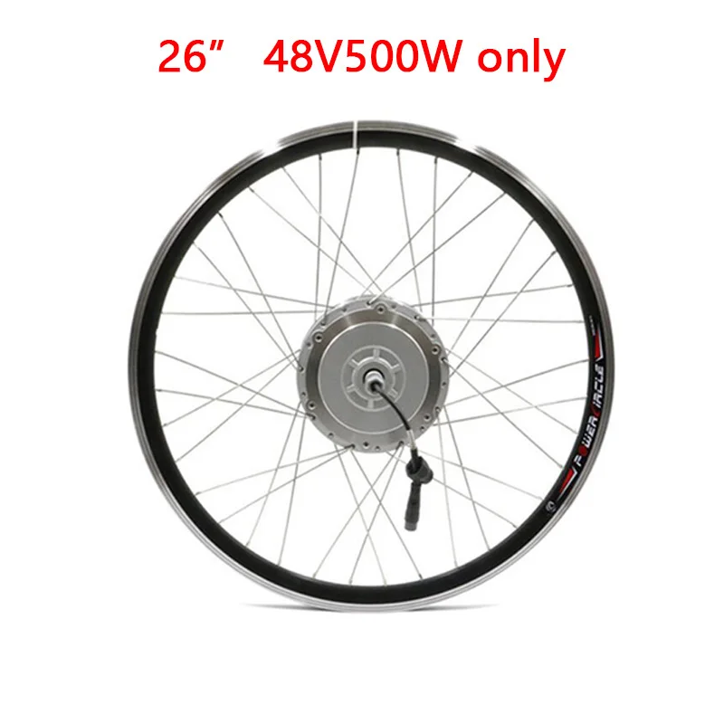 26inch 48V500W Wheel Bafang 48 в 500 Вт Электрический велосипед с зубчатой передачей, мотор, переднее колесо, комплект для переоборудования электрического велосипеда без батареи для электровелосипеда, комплект для электровелосипеда - Цвет: 26inch 48V500W Wheel