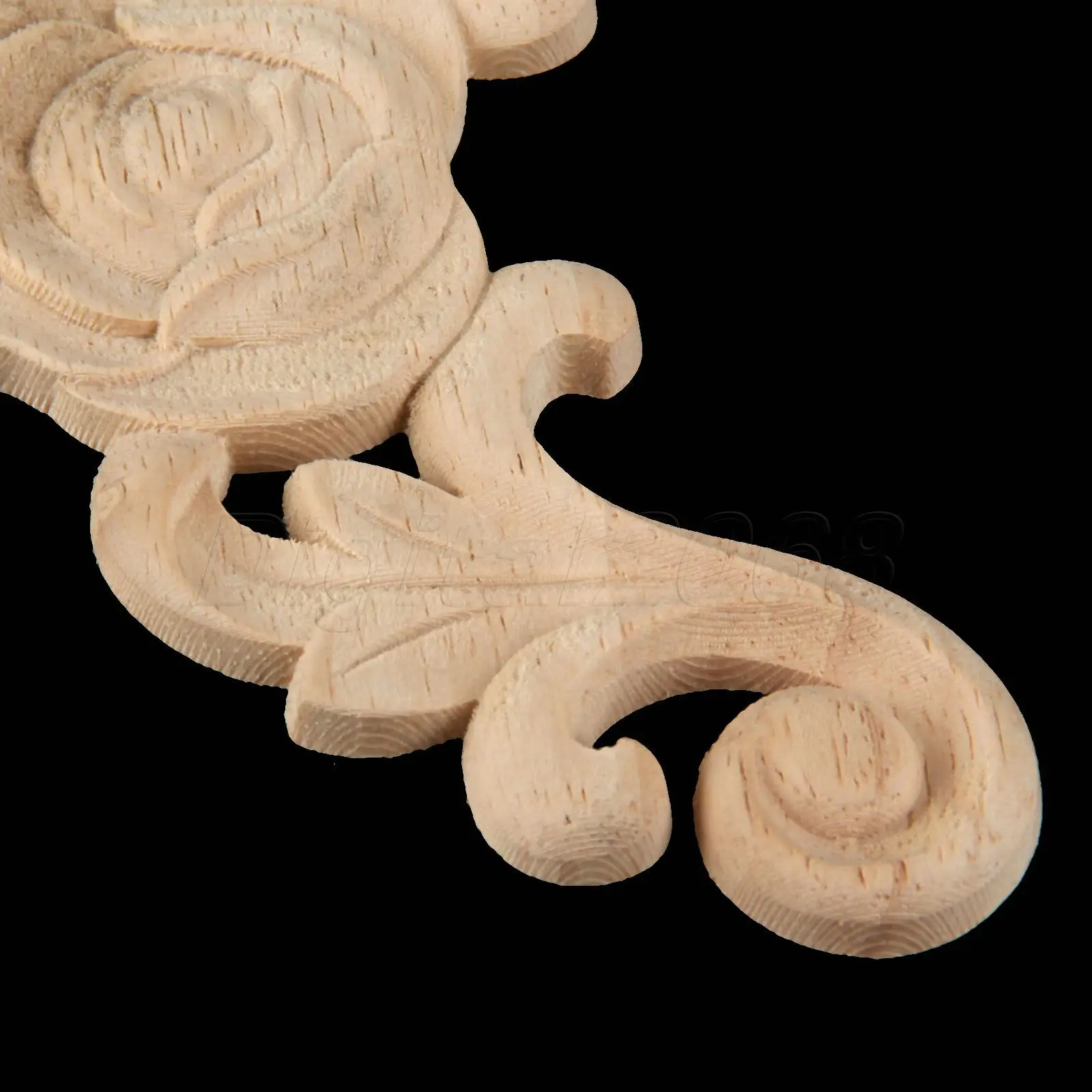 Европейская деревянная резная угловая аппликация Неокрашенная рамка дверная