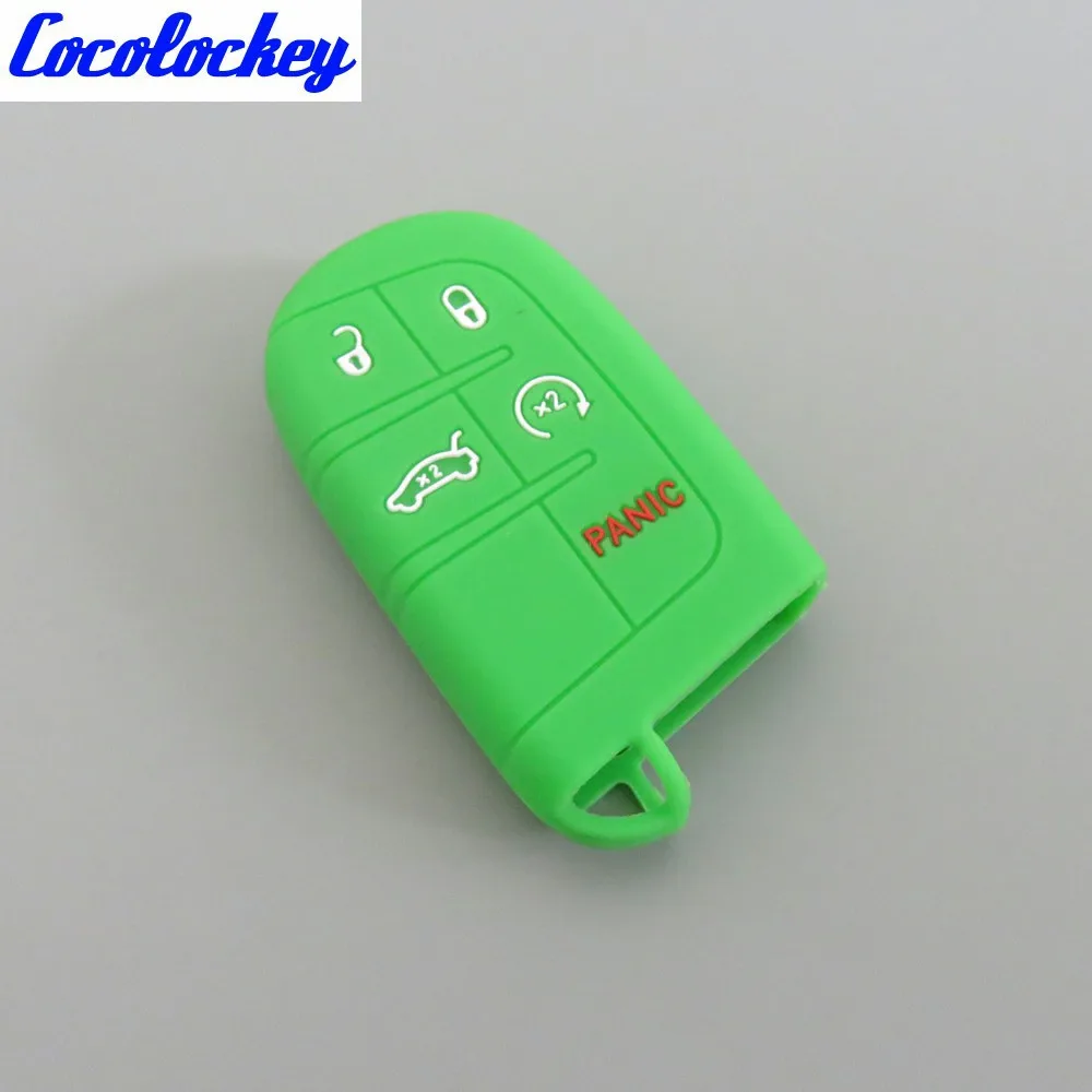 Cocolockey силиконовый чехол ключ для Jeep Cherokee Renegade для Dodge Journey Dart Durango Зарядное устройство для Chrysler 300C случае ключ