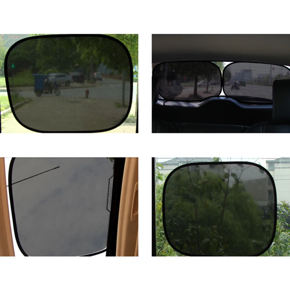 2 Pcs Car Window Foldable Sunshade Cover Windshield Visor Shield Screen Sun shade Foils Solar Front Back Protect | Автомобили и