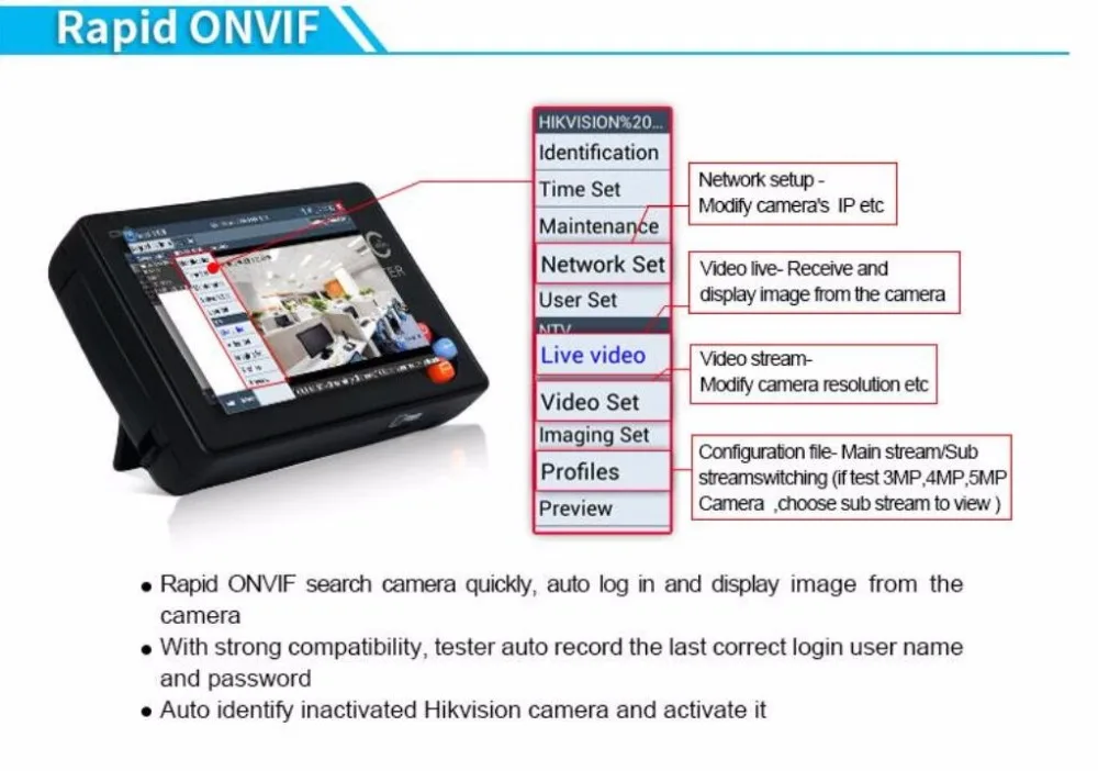 Наручные IPC1600 плюс 3,5 дюймов IP CCTV тестер монитор CVBS камера ONVIF H.265 4K PTZ wifi 12 В Выход IP аналоговая сеть CCTV камера