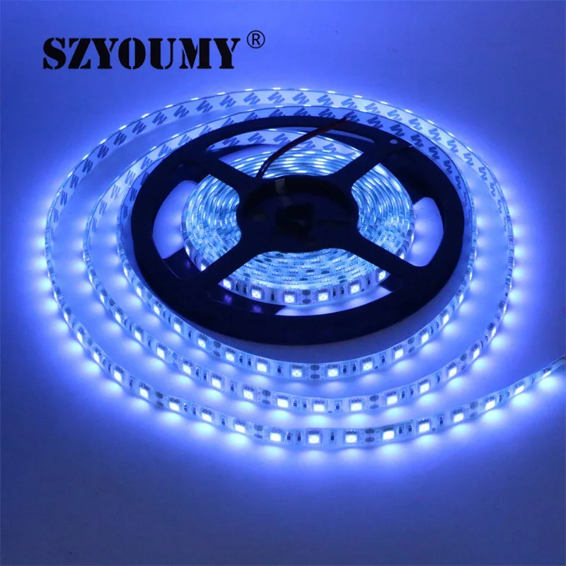 SZYOUMY 5 м Ультрафиолетовый светодиодный полосы светильник DC12V 5050 300 s фиолетовый