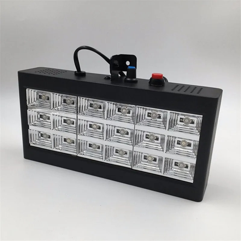 Мини Звуковое управление 18 RGB LED Стробоскоп для вечеринок клубов дискотек голоса