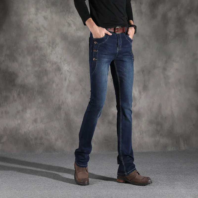 ICPANS Boot Cut, расклешенные джинсы для мужчин, Ретро стиль, стрейчевые, Классический крой, джинсы для мужчин, на каждый день, s BootCut, джинсы для мужчин, брюки,, модные, синие