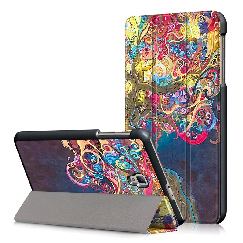 Чехол для samsung Galaxy Tab A 8,0 T380 T385 8,0 дюймов, чехол Funda для планшета из искусственной кожи, откидной Чехол-подставка+ пленка+ ручка