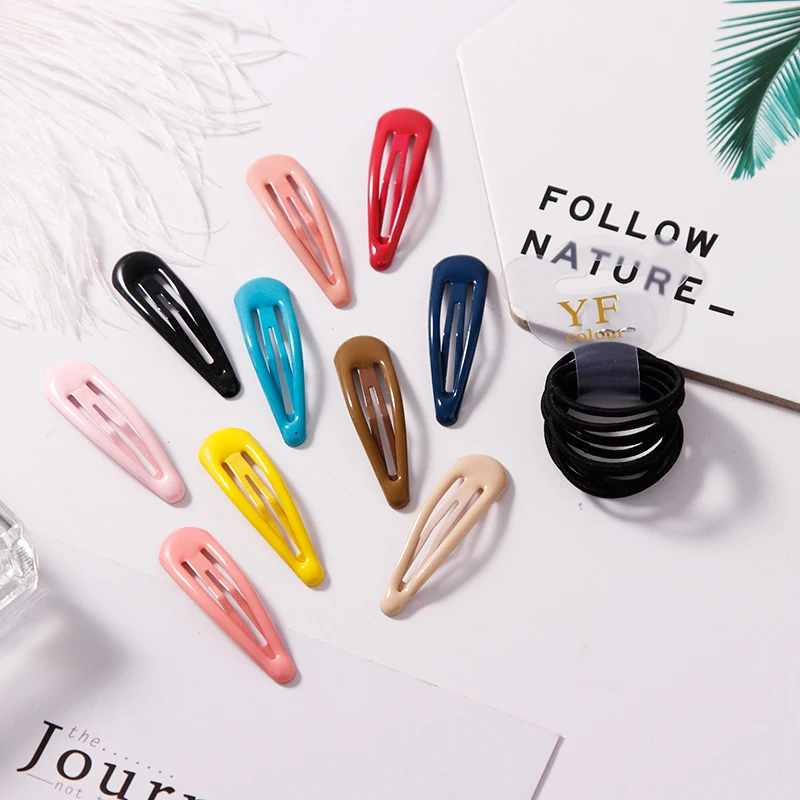 New 20PCS=10 Rubber Bands 10 Hairpins Girls Colorful Elastic Hair Band Ponytail Holder Scrunchies Headband Kids Accessories | Детская