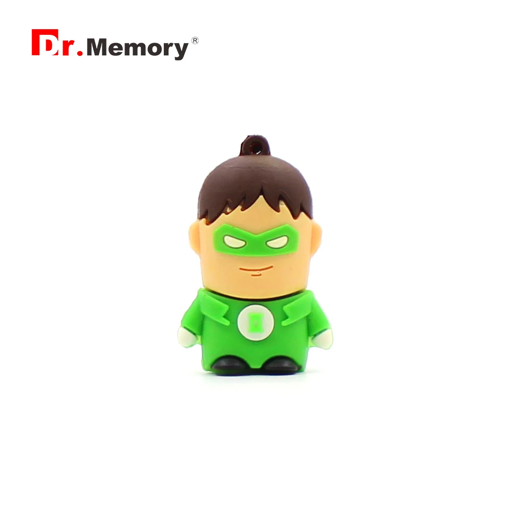 green lantern Флэш-накопитель с героями мультфильма супергерой памяти USB автомобиль милые флешки 128 ГБ 4 ГБ 8 ГБ 16 ГБ 32 ГБ флеш-накопитель USB карта памяти флэш-диск подарки - Цвет: green lantern