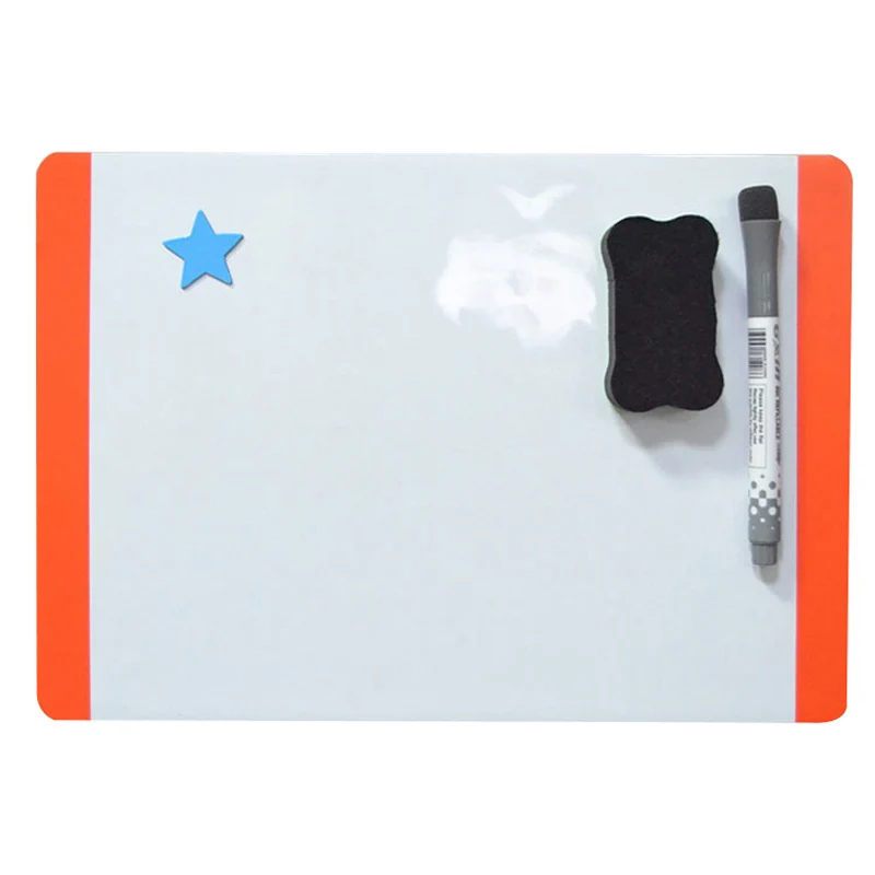 Wide edge Магнитная доска А4 21x30 см из ПВХ подарочный для рисования сообщение холодильник TN99 - Цвет: Wide edge
