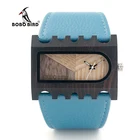 Женские деревянные часы BOBO BIRD, новые дизайнерские кварцевые часы с ремешком из искусственной кожи для подарочной коробки