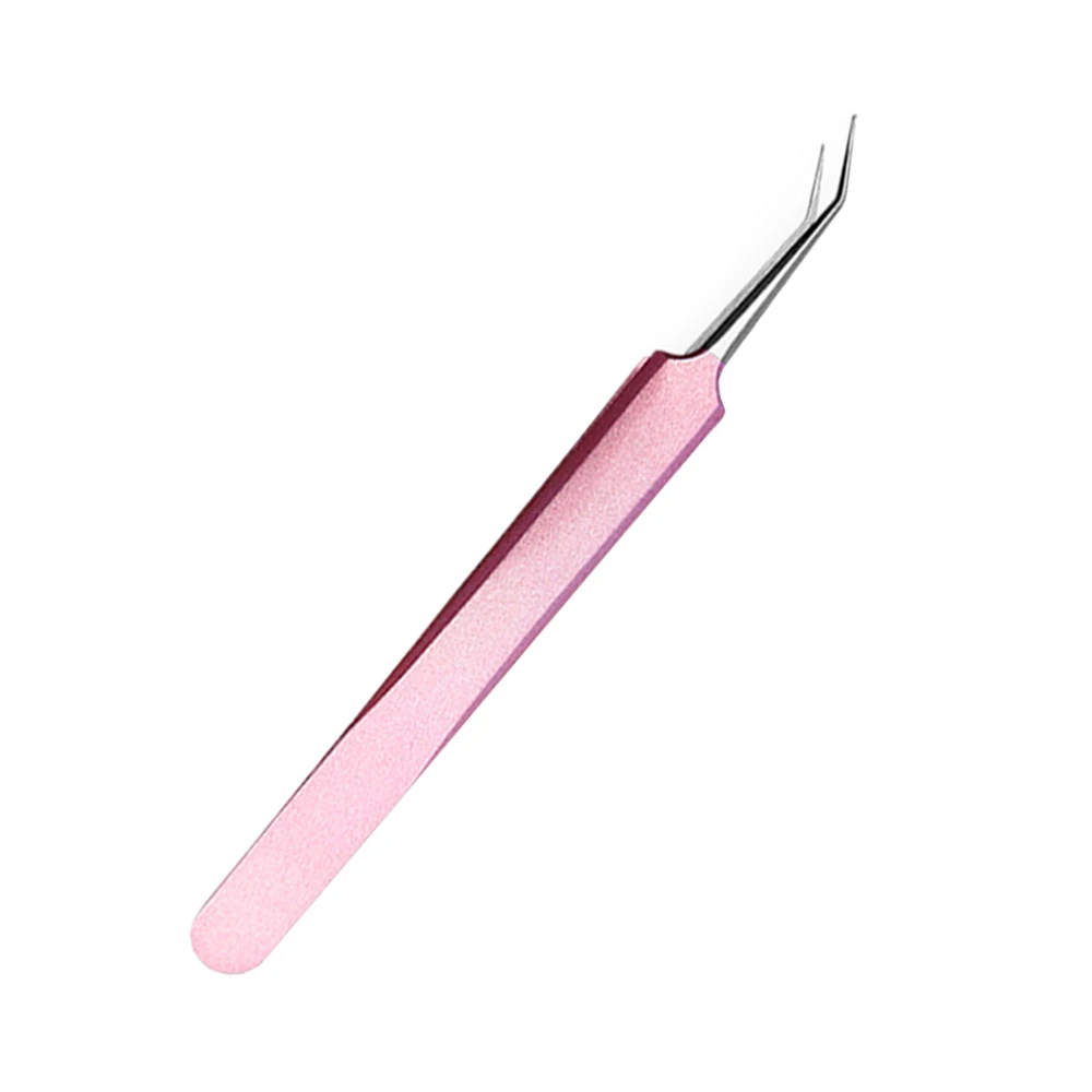 GJ5891F02 Blue Pink 1PC Acne Comedo Stainless Steel Needle Professional Comedone Blackhead Remover Tweezer For Face Skin Care Tool - Color: GJ5891F02