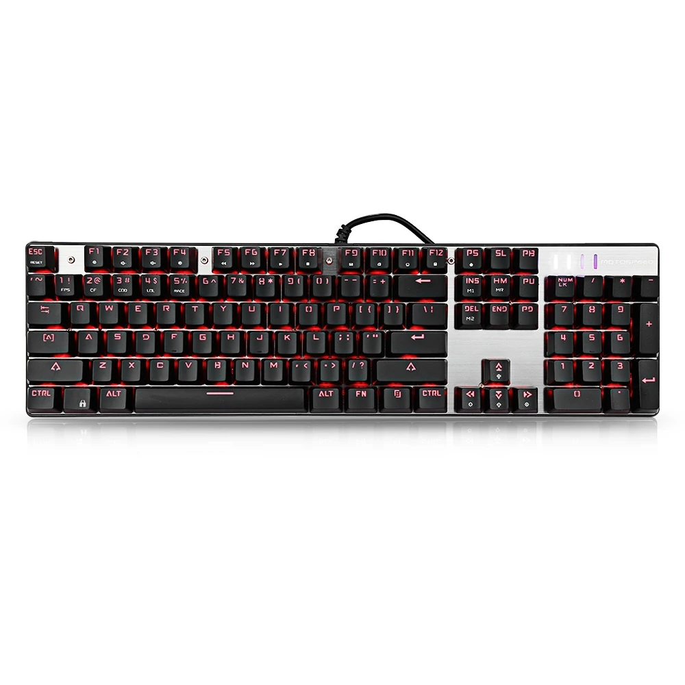 Motospeed CK104 полный Размеры Игры Механическая клавиатура Синий/Красный коммутаторы