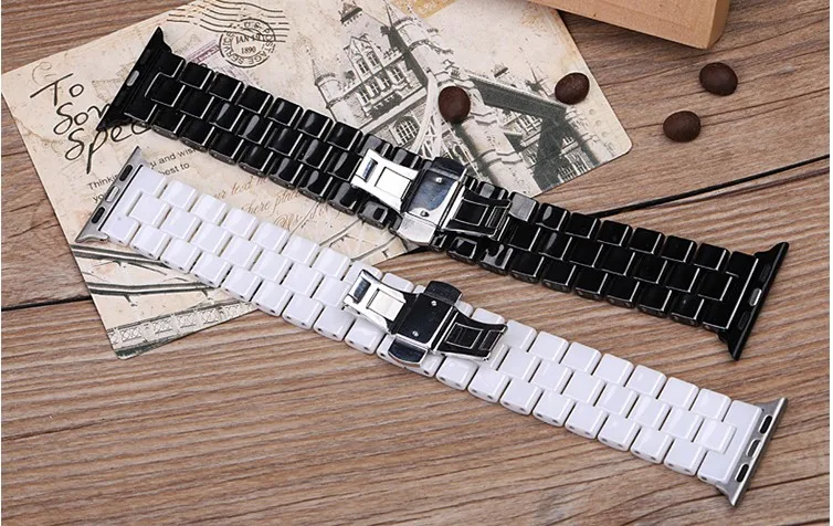 Заводской керамический браслет для Apple Watch 38, 42 мм, 40 мм, 44 мм, браслет для iwatch, ремешок серии 4, 3, 2, 1