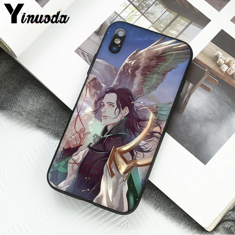 Yinuoda Marvel Hero Loki ТПУ черный чехол для телефона чехол для Apple iPhone 8 7 6 6S Plus X XS MAX 5 5S SE XR Чехол для мобильного телефона s - Цвет: A2