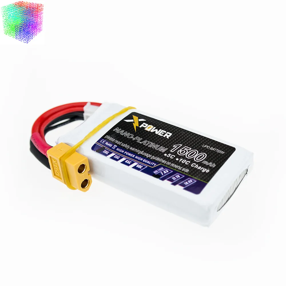 5 шт. 7 4 В 1500 мАч 2s lipo батарея 30C max 35C Xpower батареи XT60/T разъем для радиоуправляемого